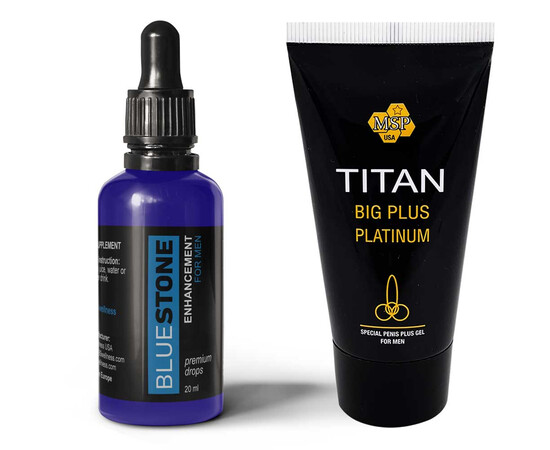 Bluestone - potency drops + Titan Gel Platinum sex shop